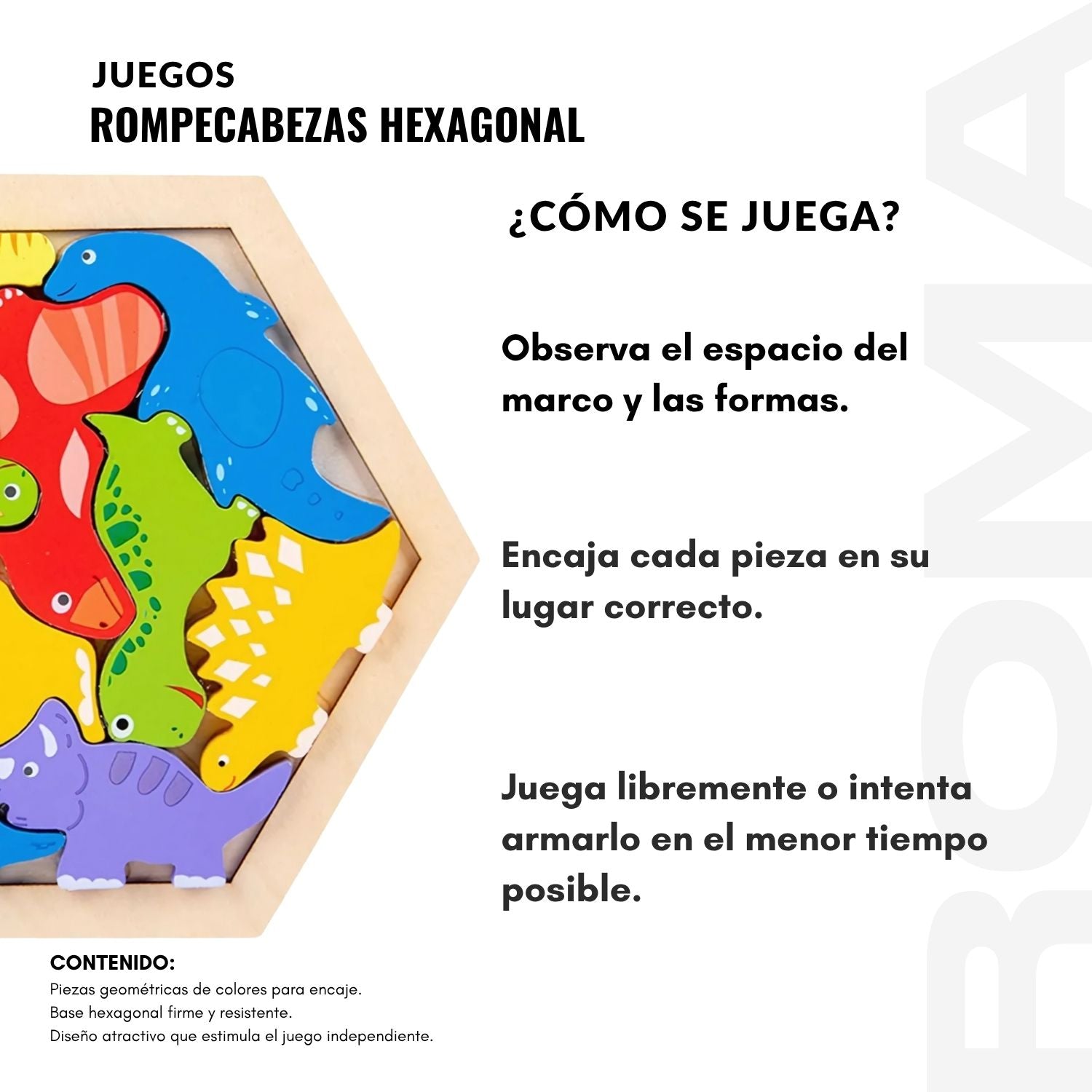 ROMPECABEZAS HEXAGONAL - JUEGO DIDÁTICO