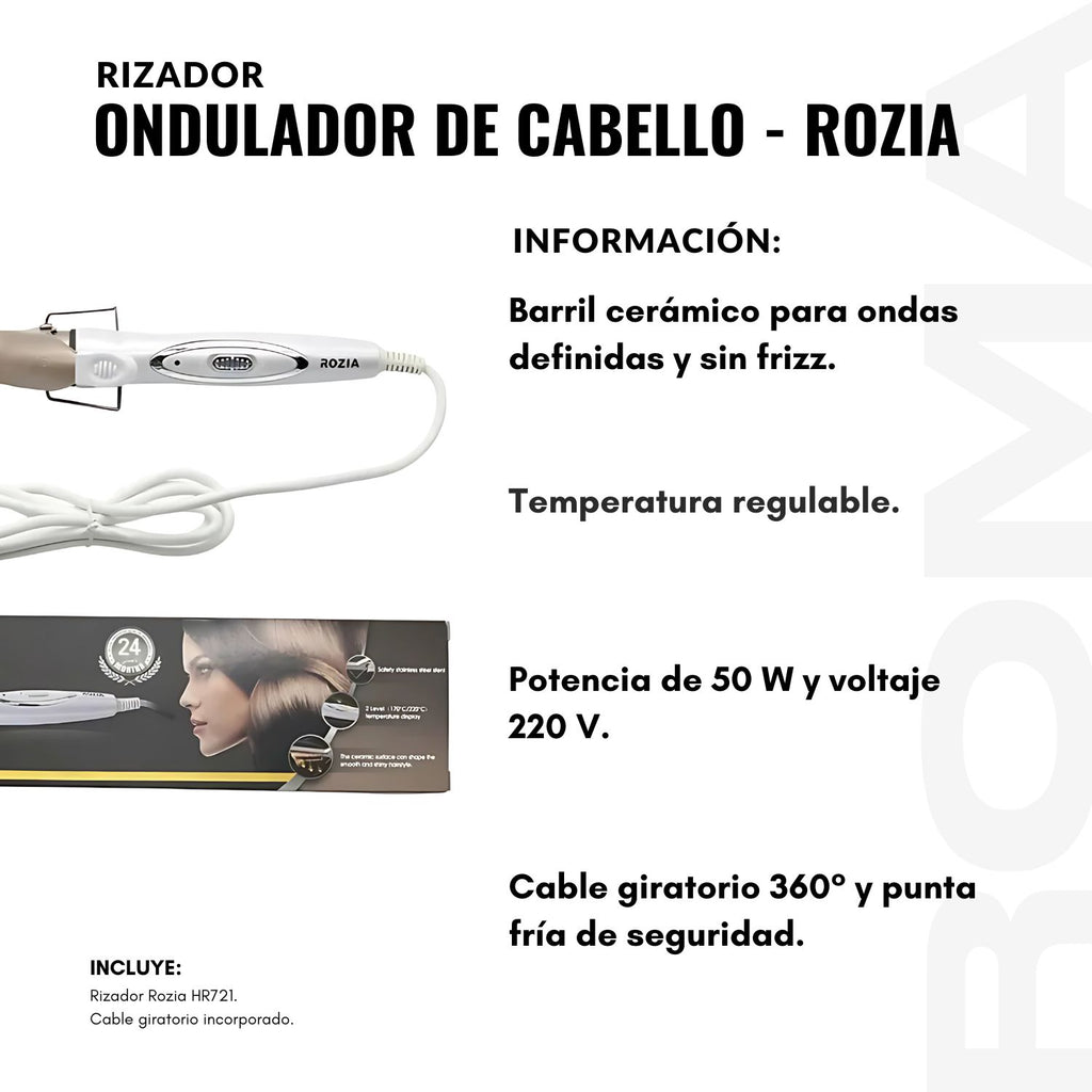 RIZADOR / ONDULADOR DE CABELLO - ROZIA