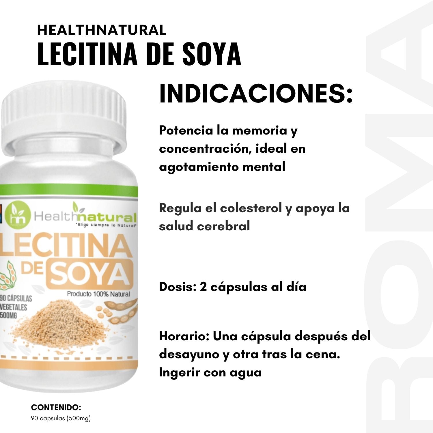 LECITINA DE SOYA HEALTHNATURAL 500MG