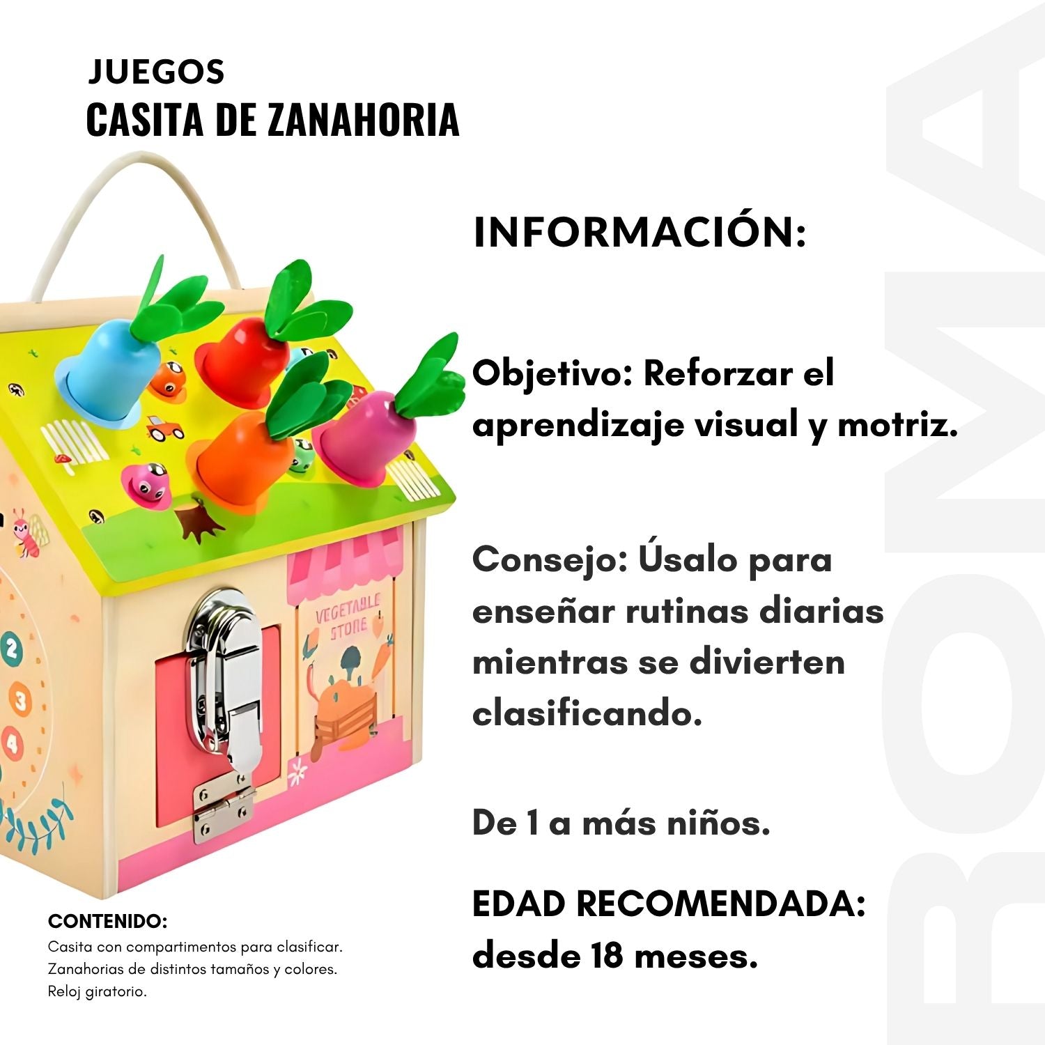 CASITA DIDÁCTICA DE ZANAHORIA ENCAJABLE