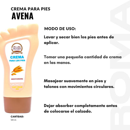 CREMA PARA PIES - AVENA 120ML NEVADA