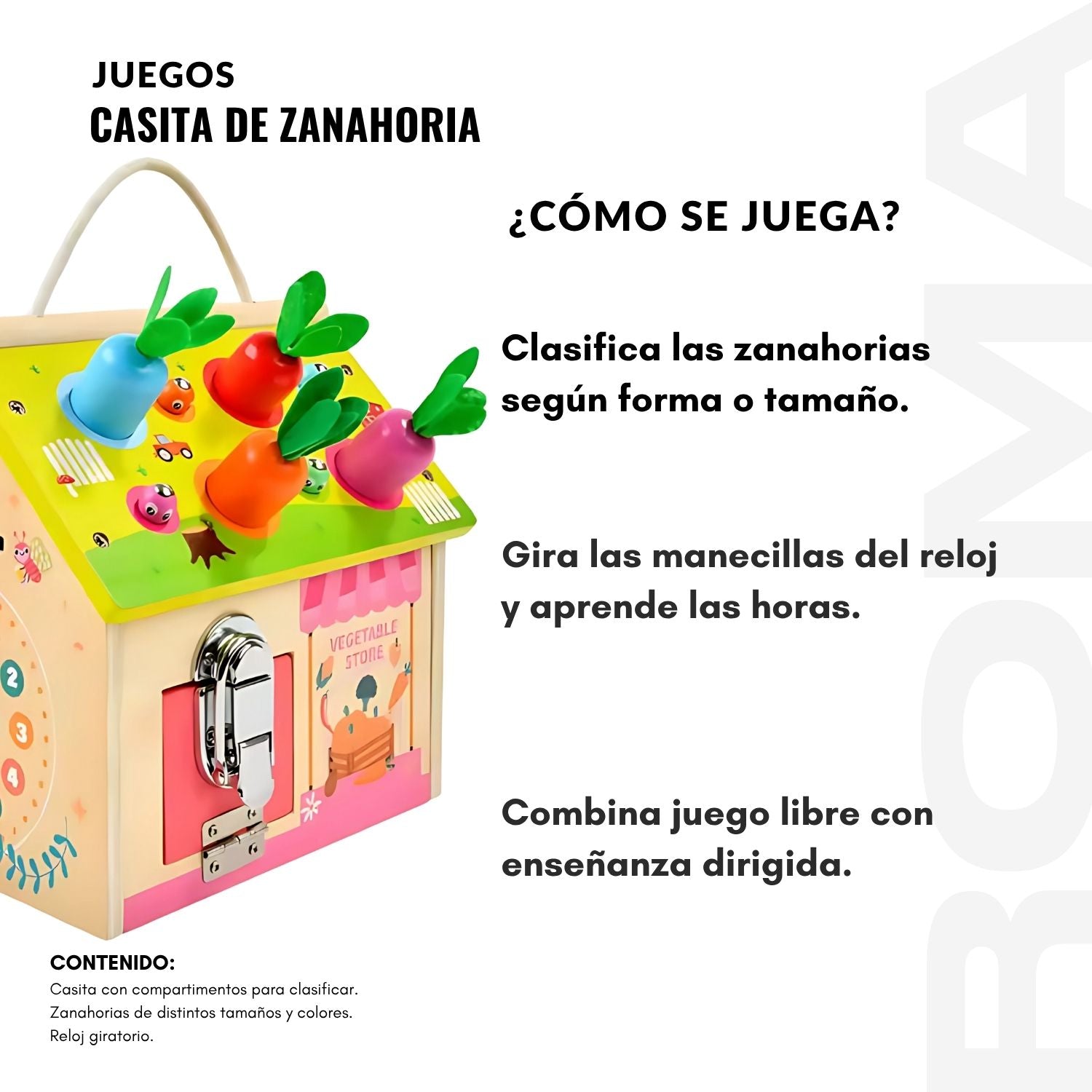 CASITA DIDÁCTICA DE ZANAHORIA ENCAJABLE