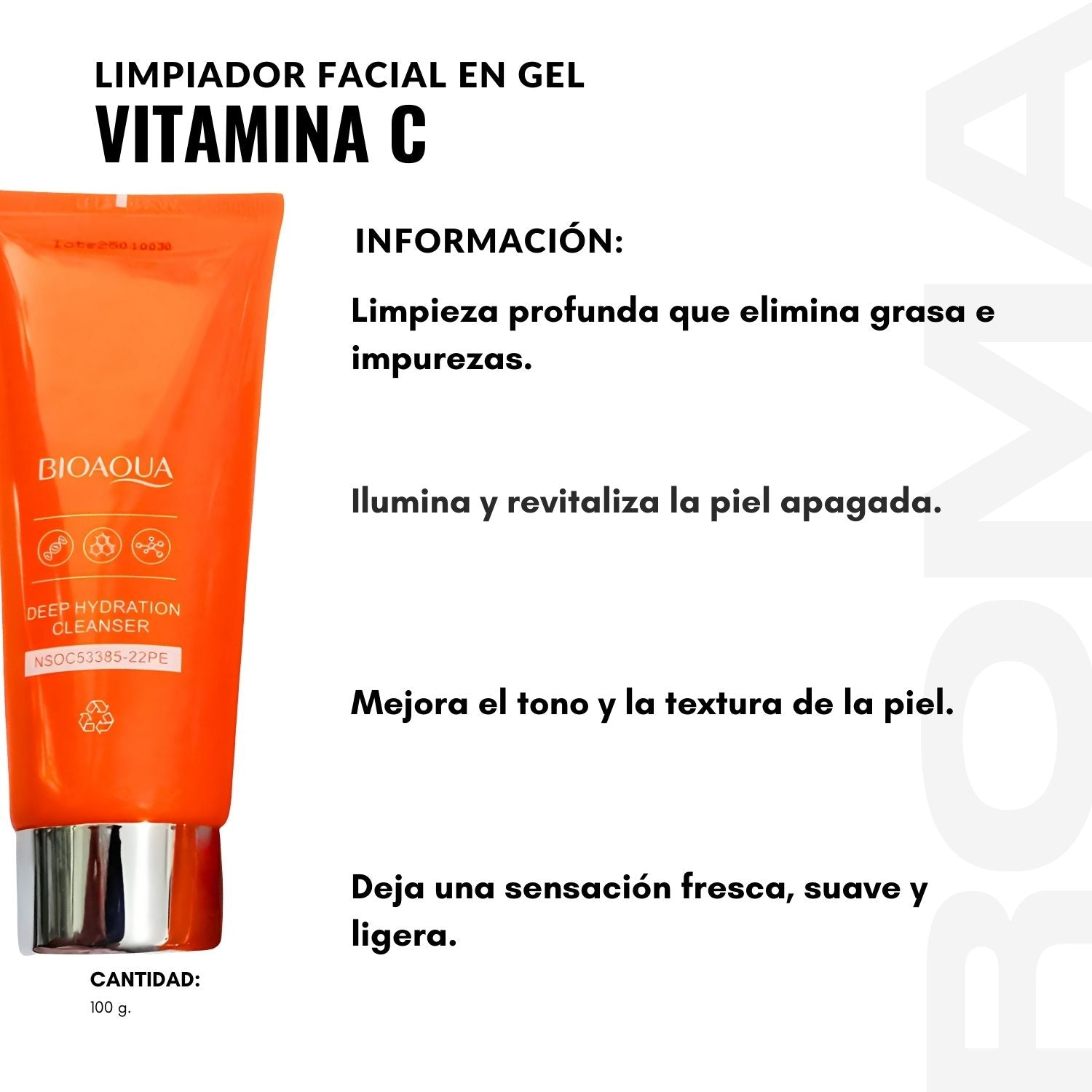 LIMPIADOR FACIAL EN GEL VITAMINA C 100G