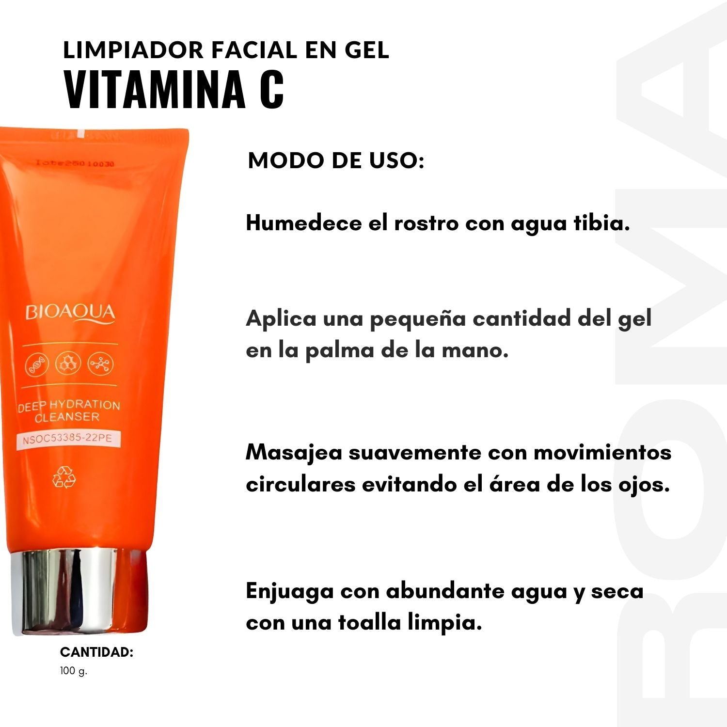 LIMPIADOR FACIAL EN GEL VITAMINA C 100G