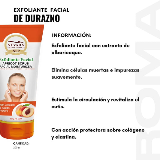 EXFOLIANTES FACIAL DE DURAZNO 200G NEVADA