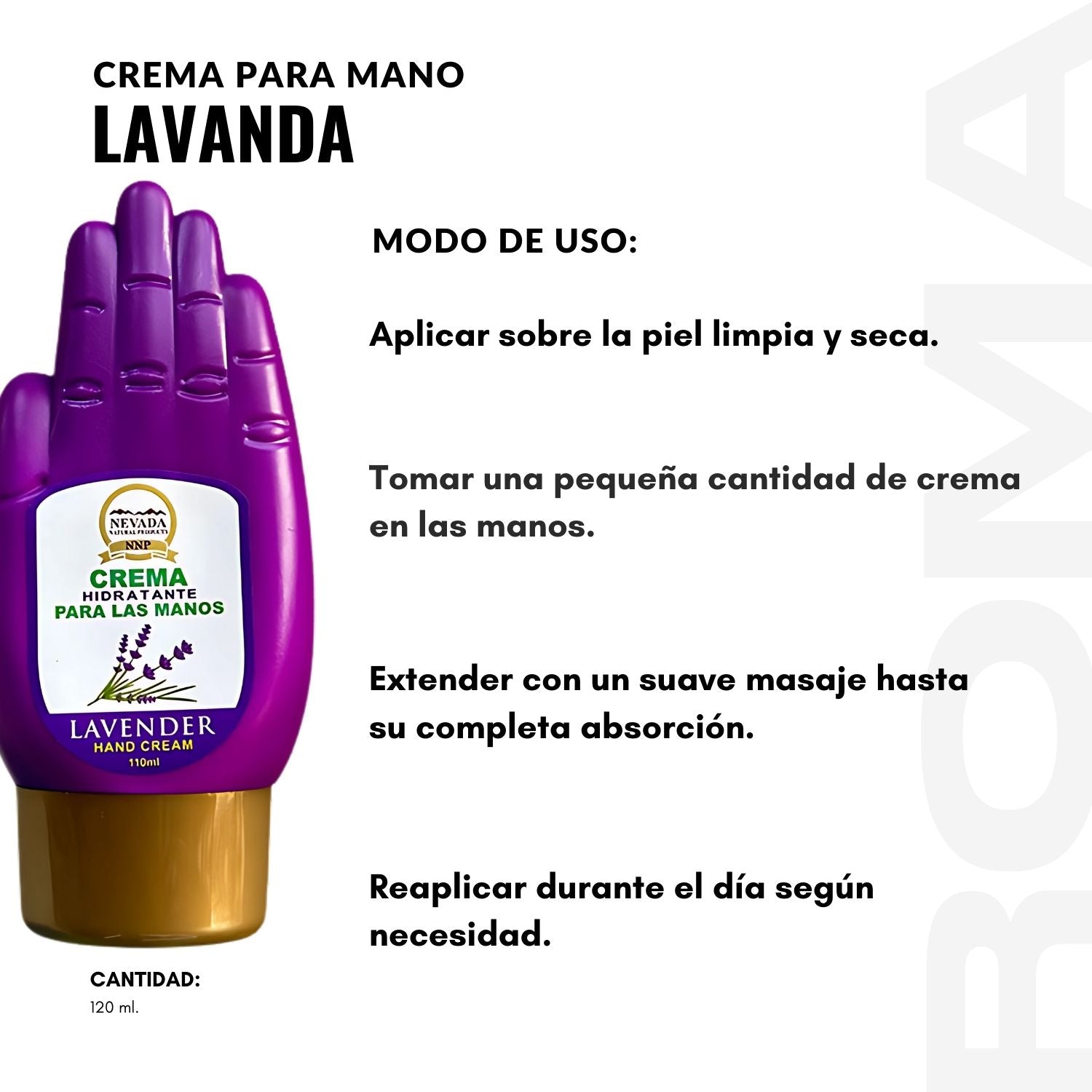 CREMA PARA MANOS - LAVANDA 120ML NEVADA