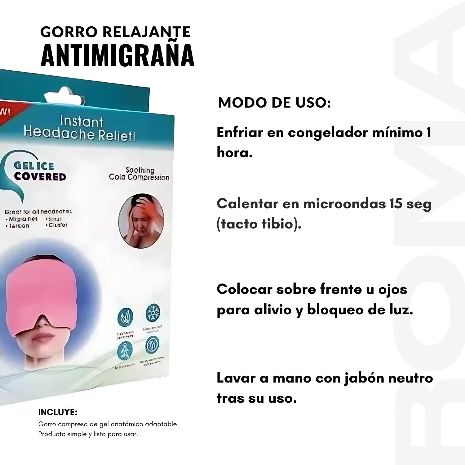 GORRO RELAJANTE ANTIMIGRAÑA