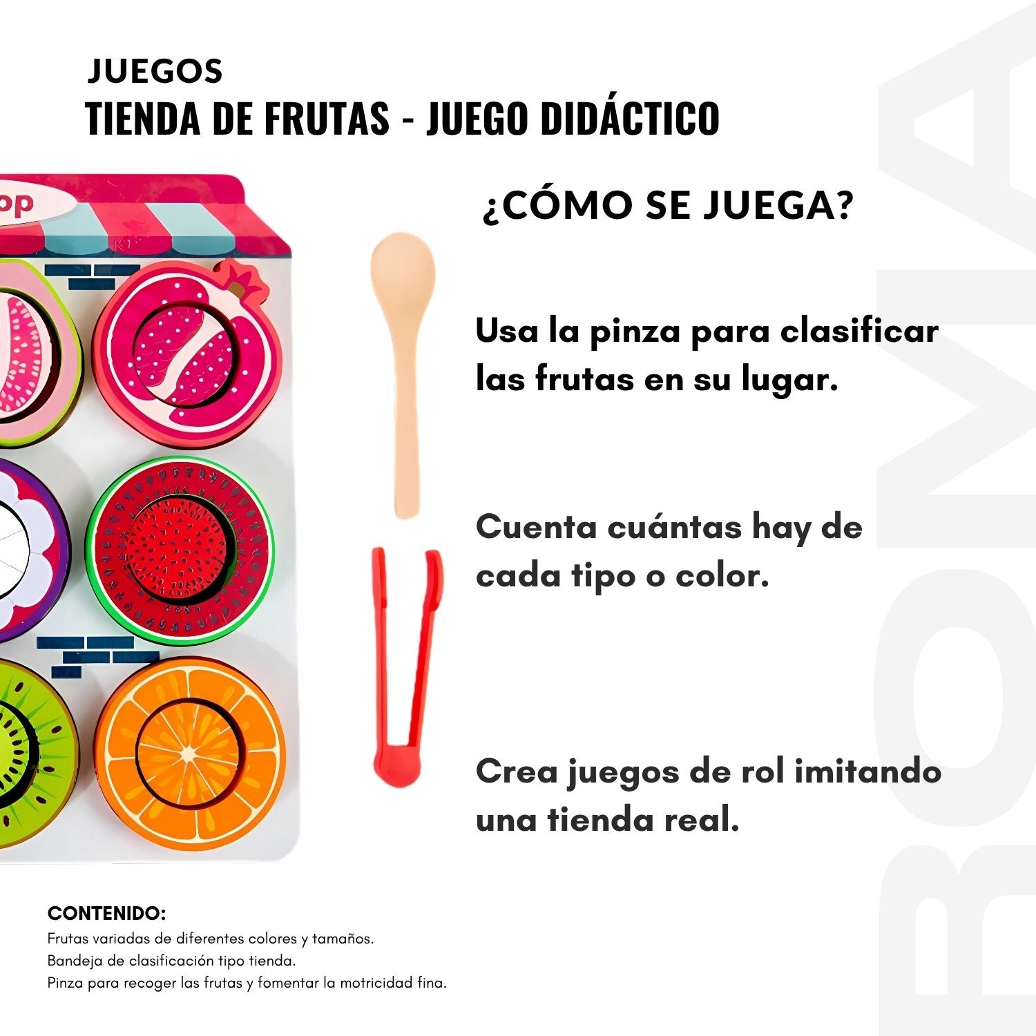 TIENDA DE FRUTAS – JUEGO DIDÁCTICO