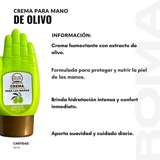 CREMA PARA MANOS - OLIVO 120ML NEVADA