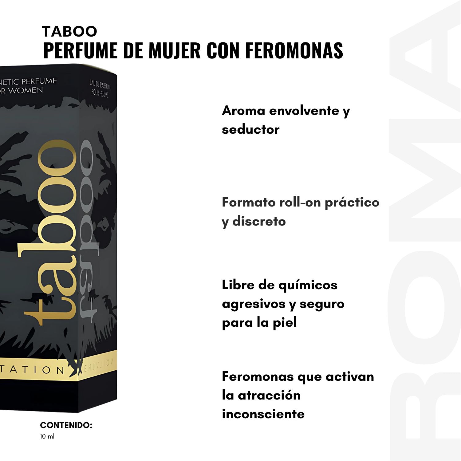 PERFUME CON FEROMONAS PARA MUJER 10ML TABOO