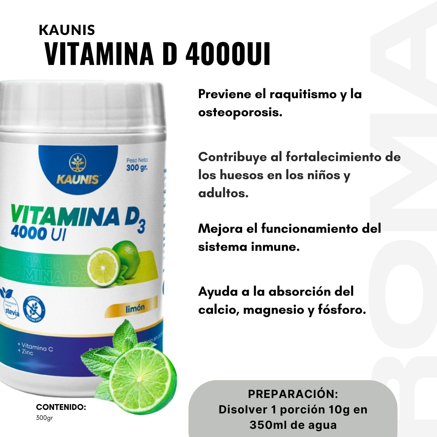 VITAMINA D3 EN POLVO 300G