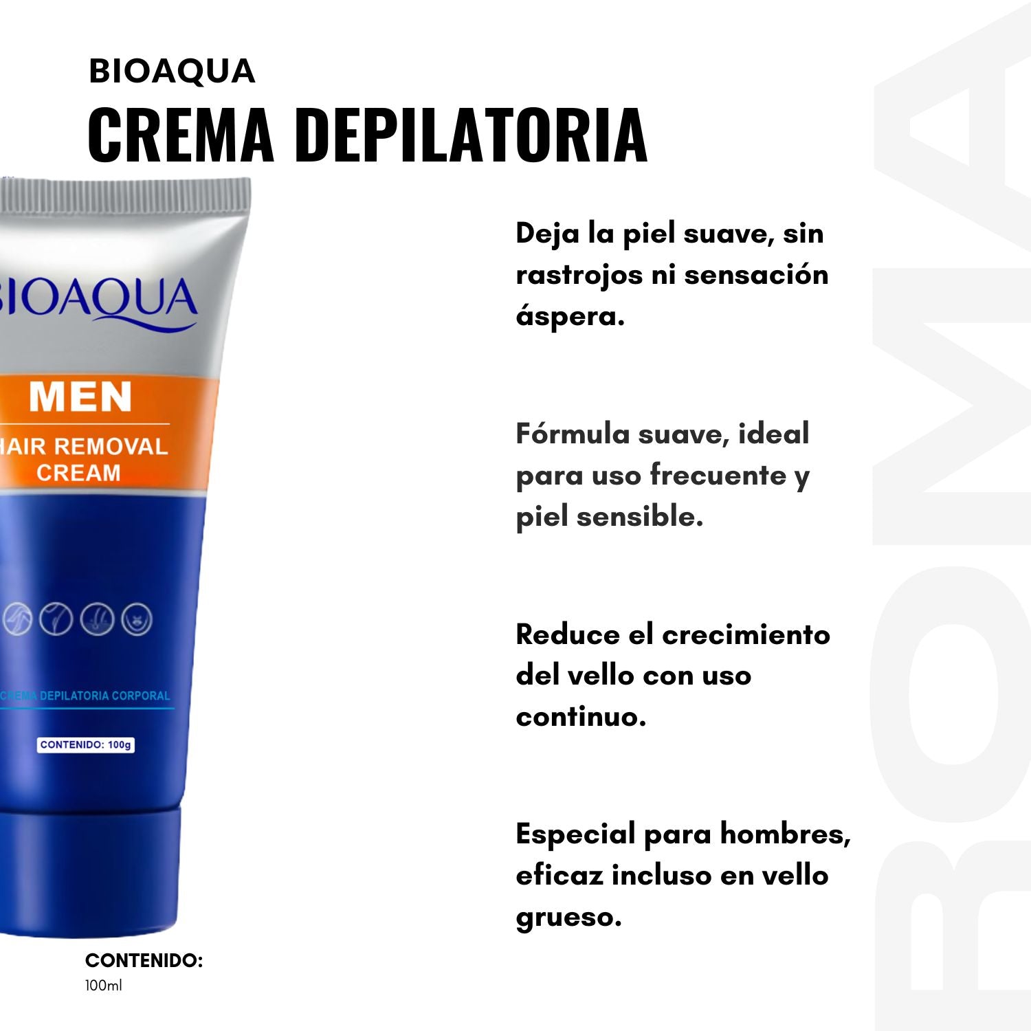 CREMA DEPILATORIA MASCULINA BIOAQUA 100G