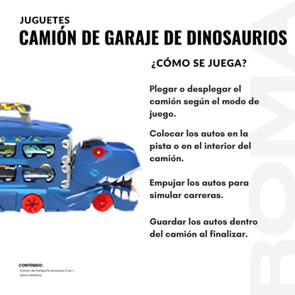 CAMIÓN DE GARAJE DE DINOSAURIOS