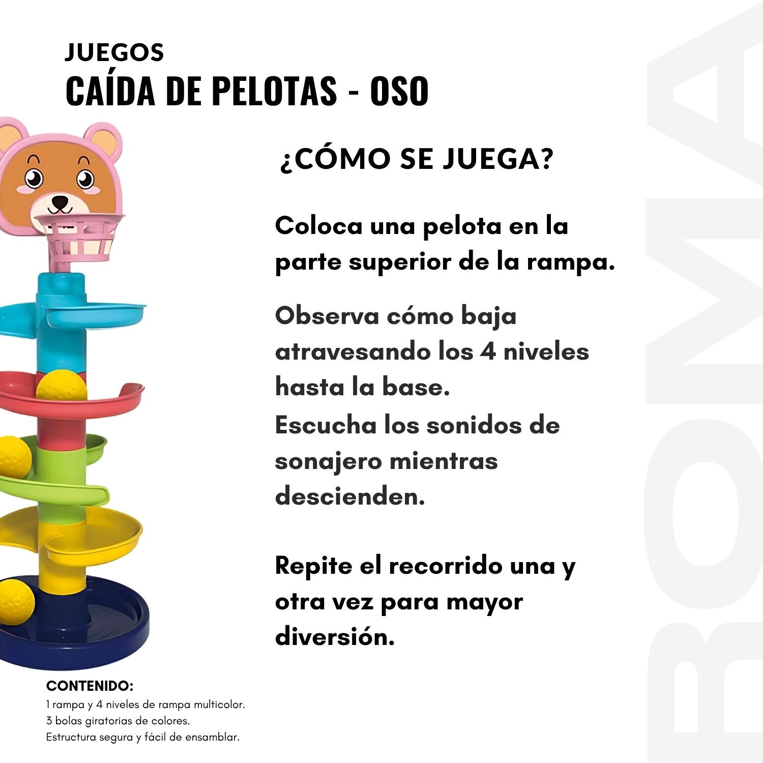 CAÍDA DE PELOTAS  OSO - JUEGO DIDÁTICO