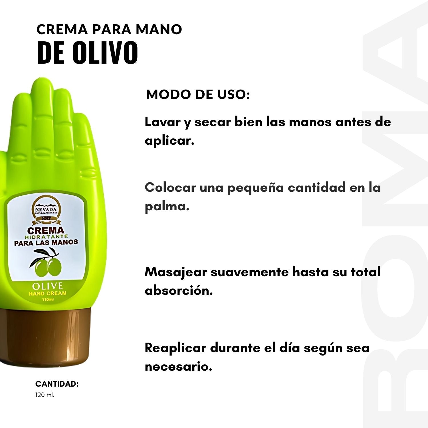 CREMA PARA MANOS - OLIVO 120ML NEVADA