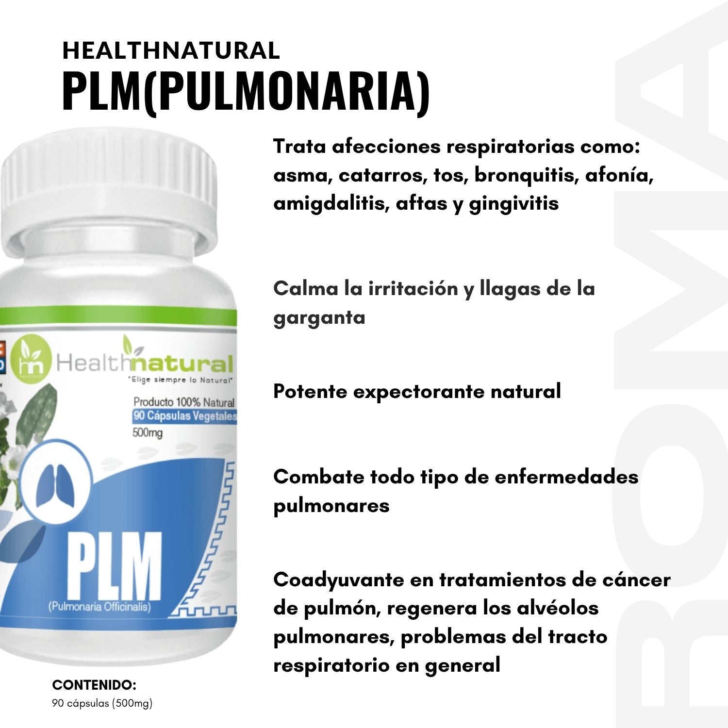 PLM(PULMONARIA) HEALTHNATURAL 500MG