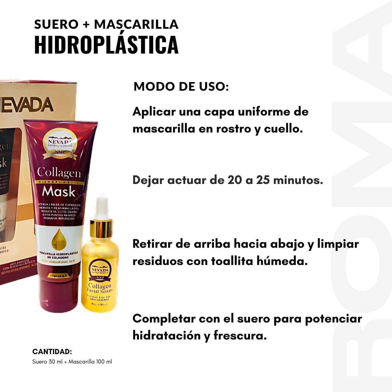 SUERO + MASCARILLA HIDROPLÁSTICA 130ML NEVADA