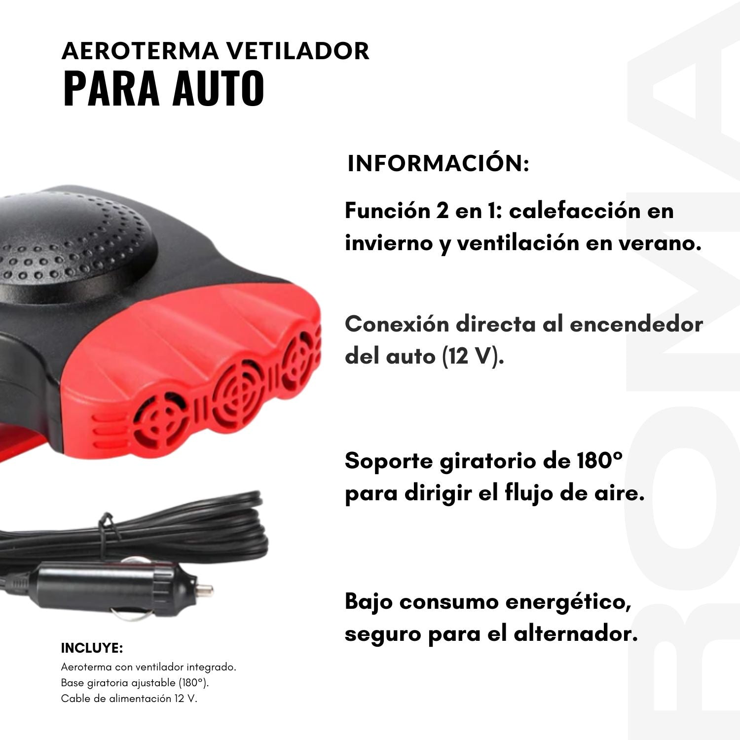 AEROTERMA VENTILADOR PARA AUTO