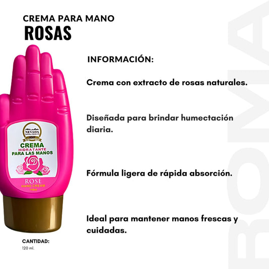 CREMA PARA MANOS - ROSAS 120ML NEVADA