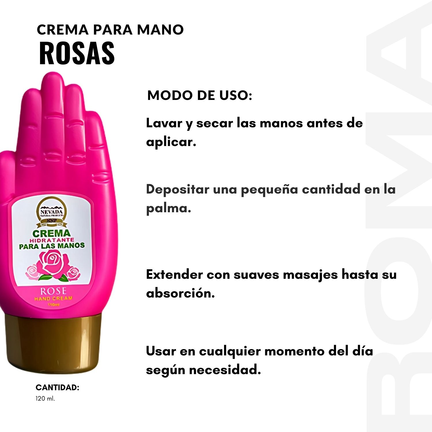 CREMA PARA MANOS - ROSAS 120ML NEVADA