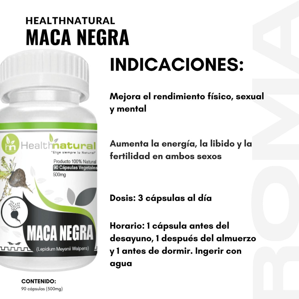 MACA NEGRA HEALTHNATURAL 500MG