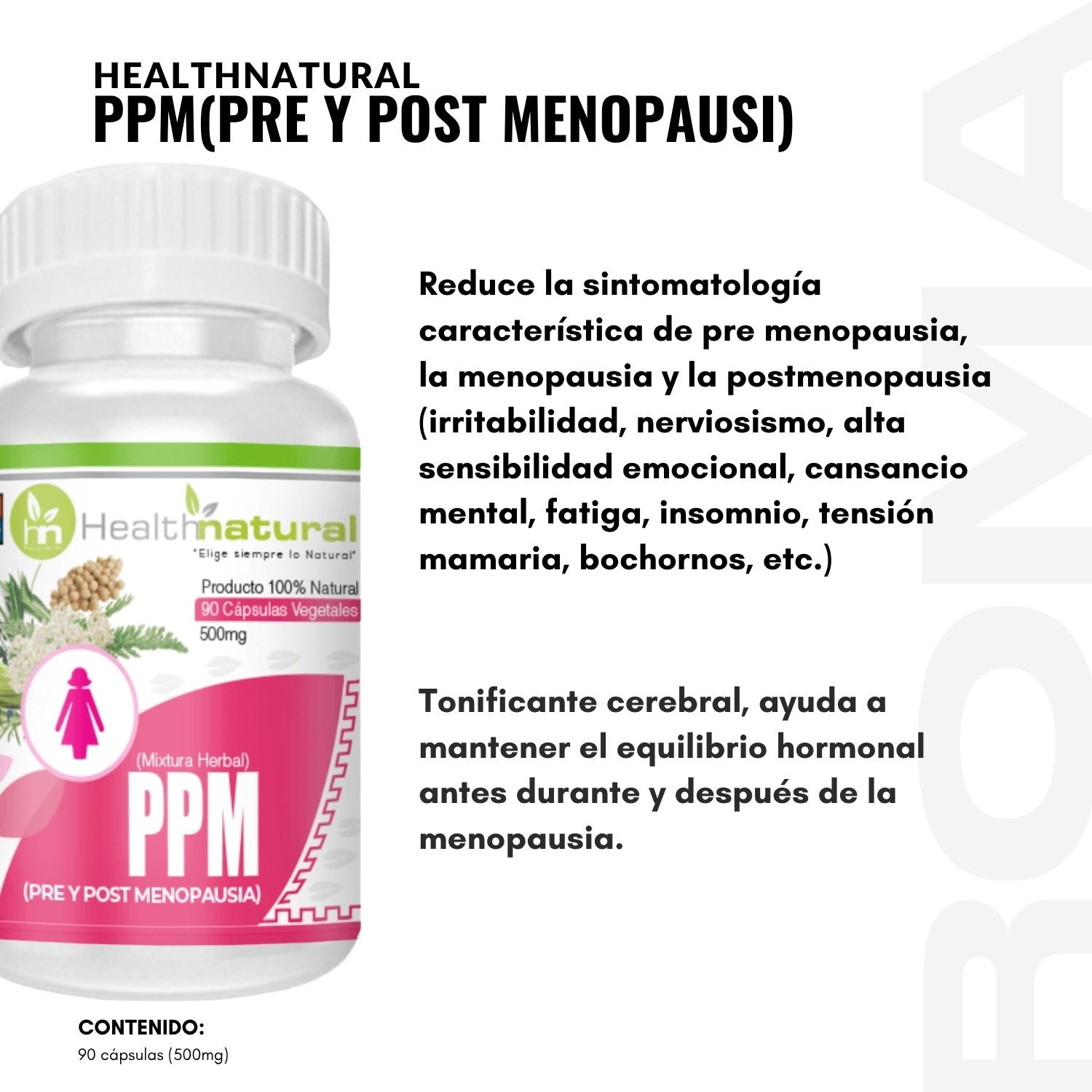 PPM(PRE Y POST MENOPAUSIA) HEALTHNATURAL 500MG