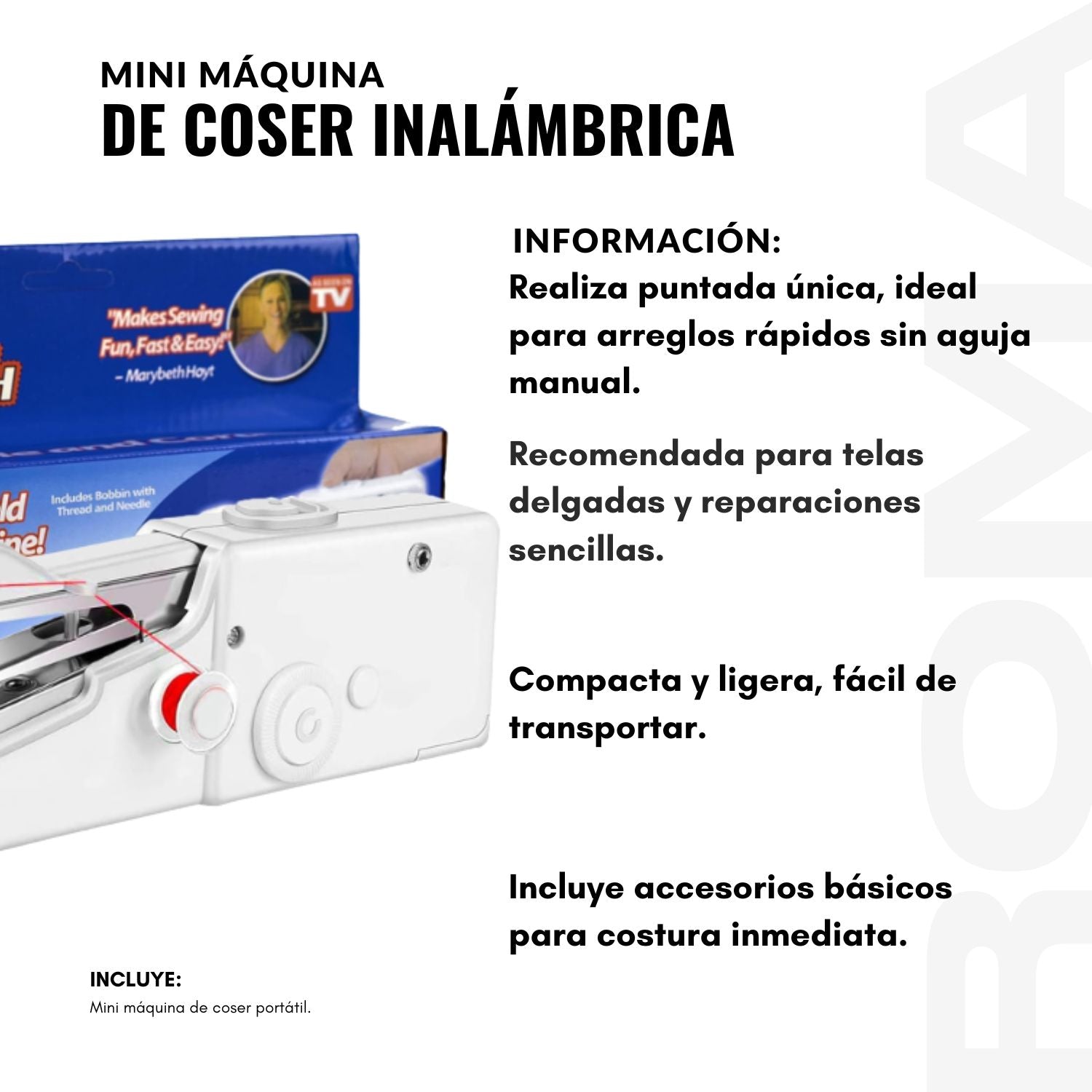 MINI MÁQUINA DE COSER INALÁMBRICA