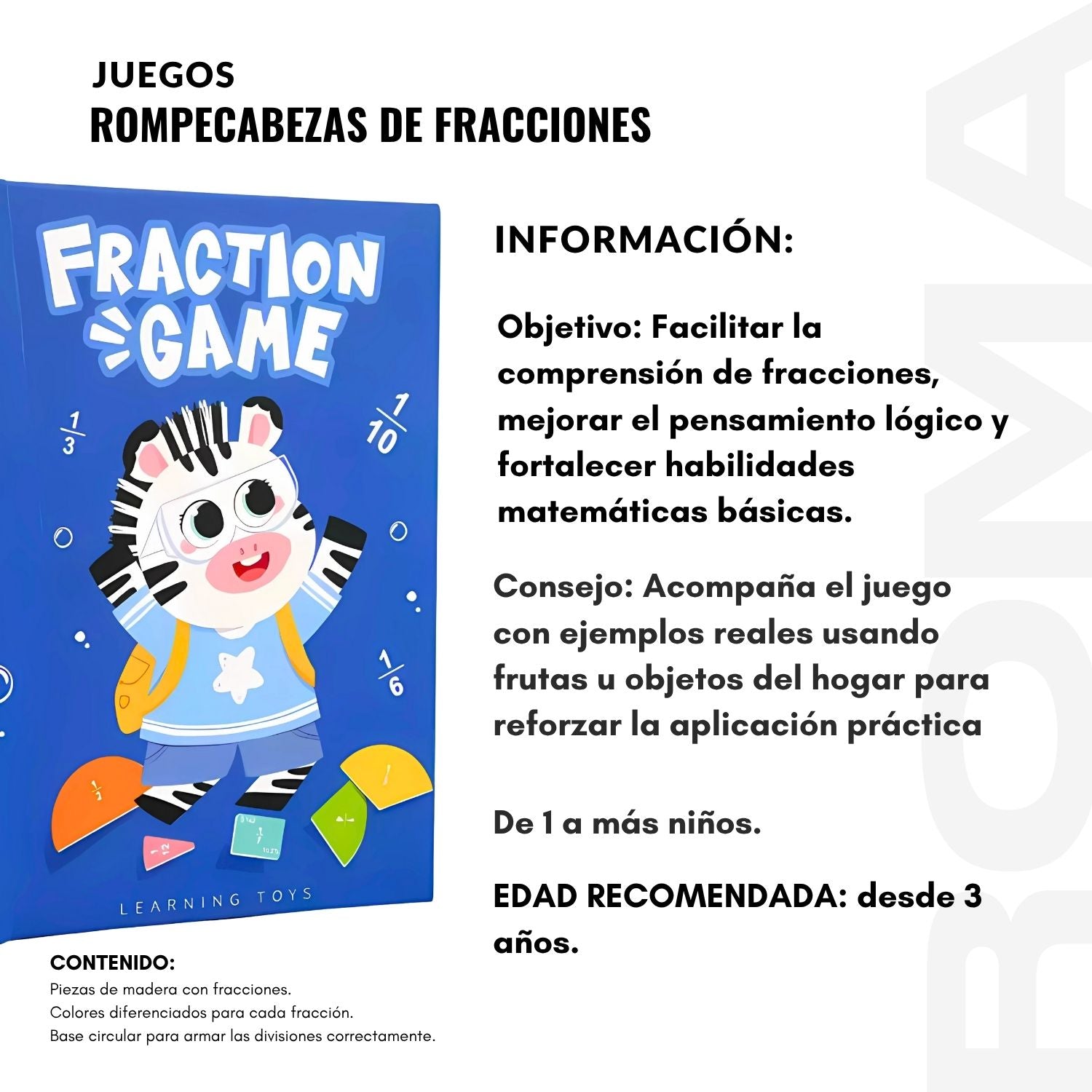 JUEGO DE FRACCIONES - JUEGO DIDÁTICO