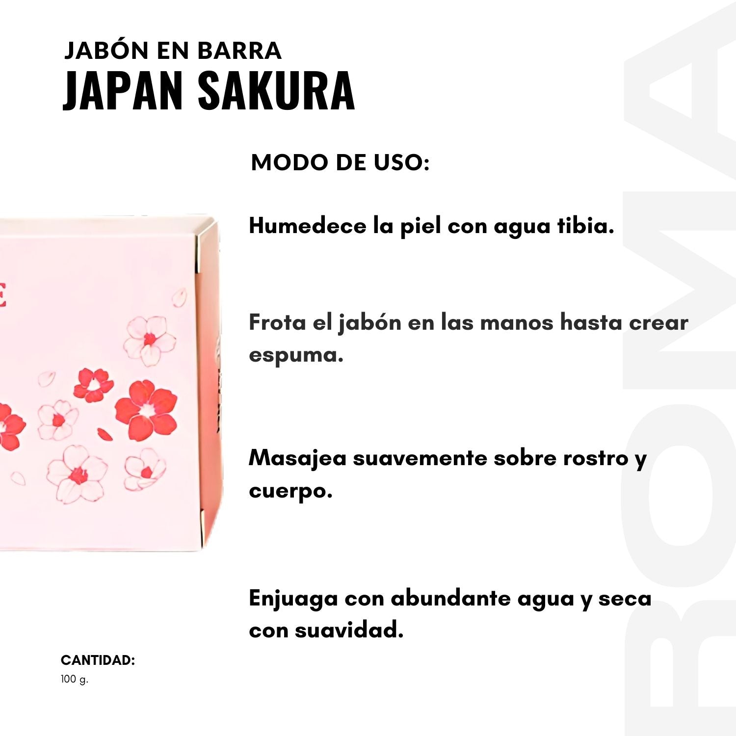 JABÓN EN BARRA JAPAN SAKURA 100G BIOAQUA