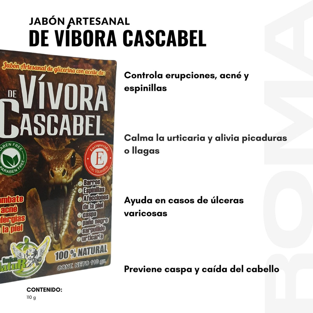JABÓN DE VÍBORA CASCABEL 110G