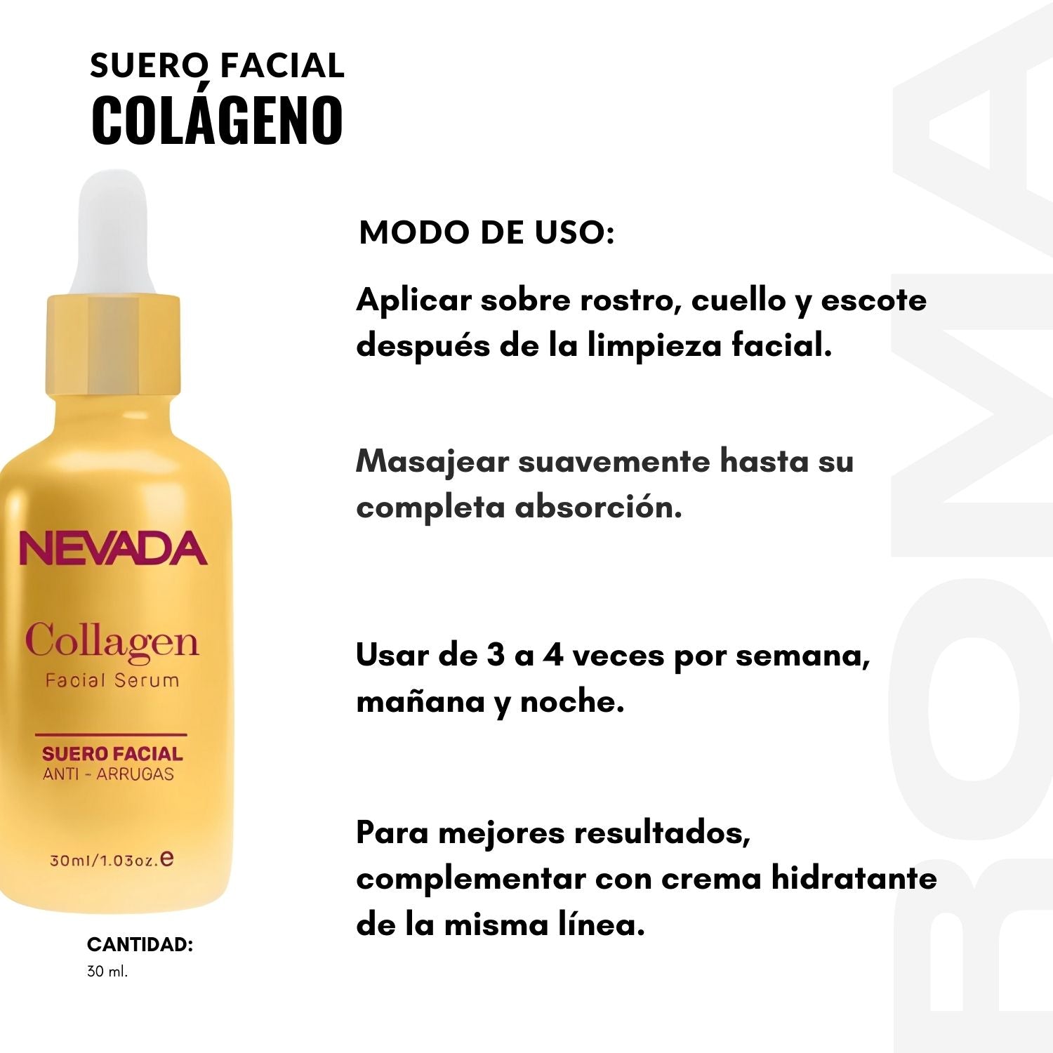 SUERO FACIAL COLÁGENO 30ML NEVADA