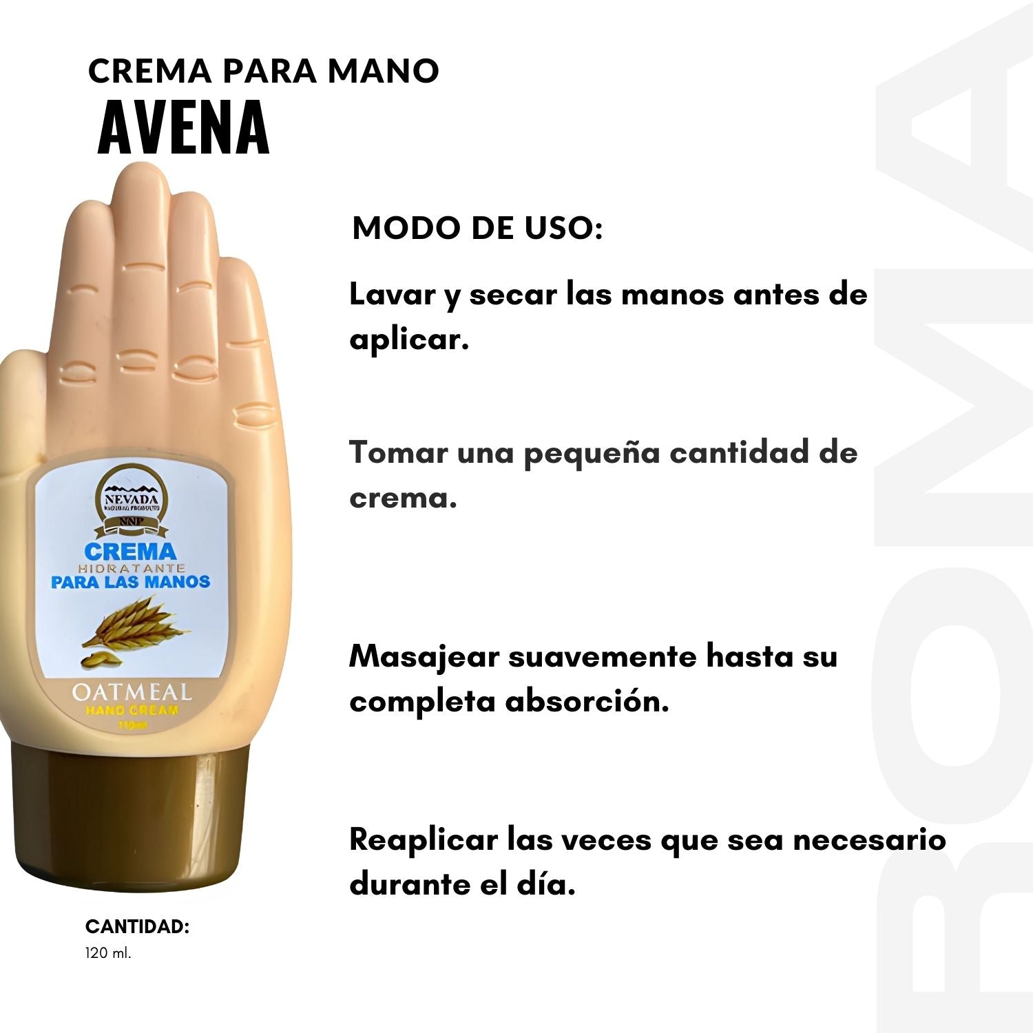 CREMA PARA MANOS - AVENA 120ML NEVADA