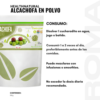 ALCACHOFA EN POLVO 150G HEALTHNATURAL