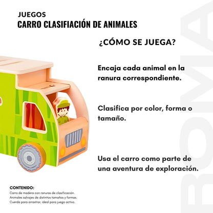 CARRO CLASIFICACIÓN DE ANIMALES - JUEGO DIDÁTICO