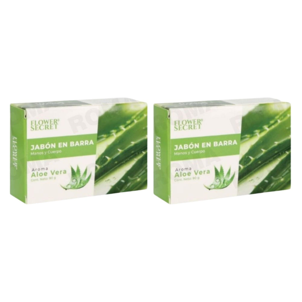 JABÓN EN BARRA AROMA A ALOE VERA 90G FLOWER SECRET