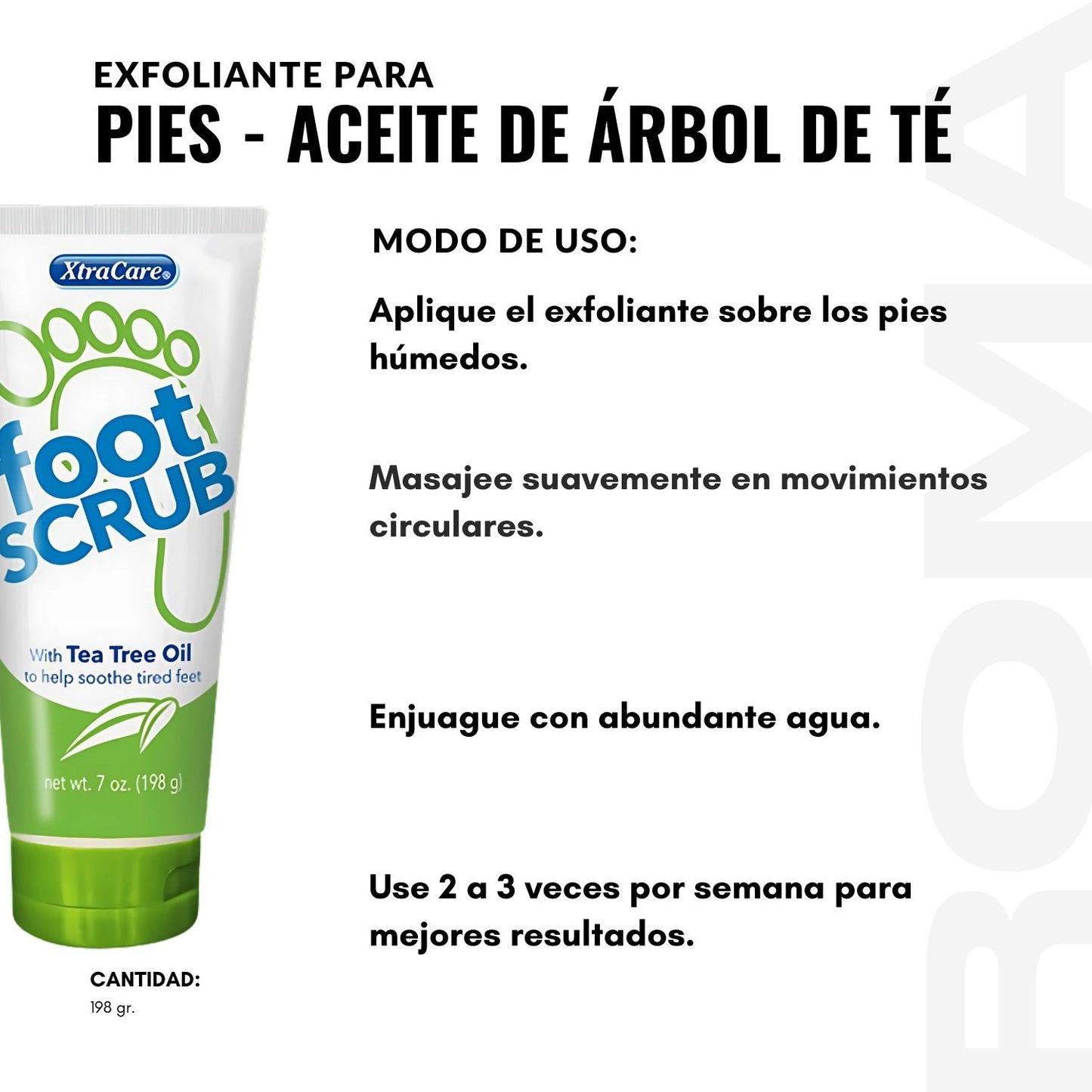EXFOLIANTE PARA PIES – ACEITE DE ÁRBOL DE TÉ 120ML