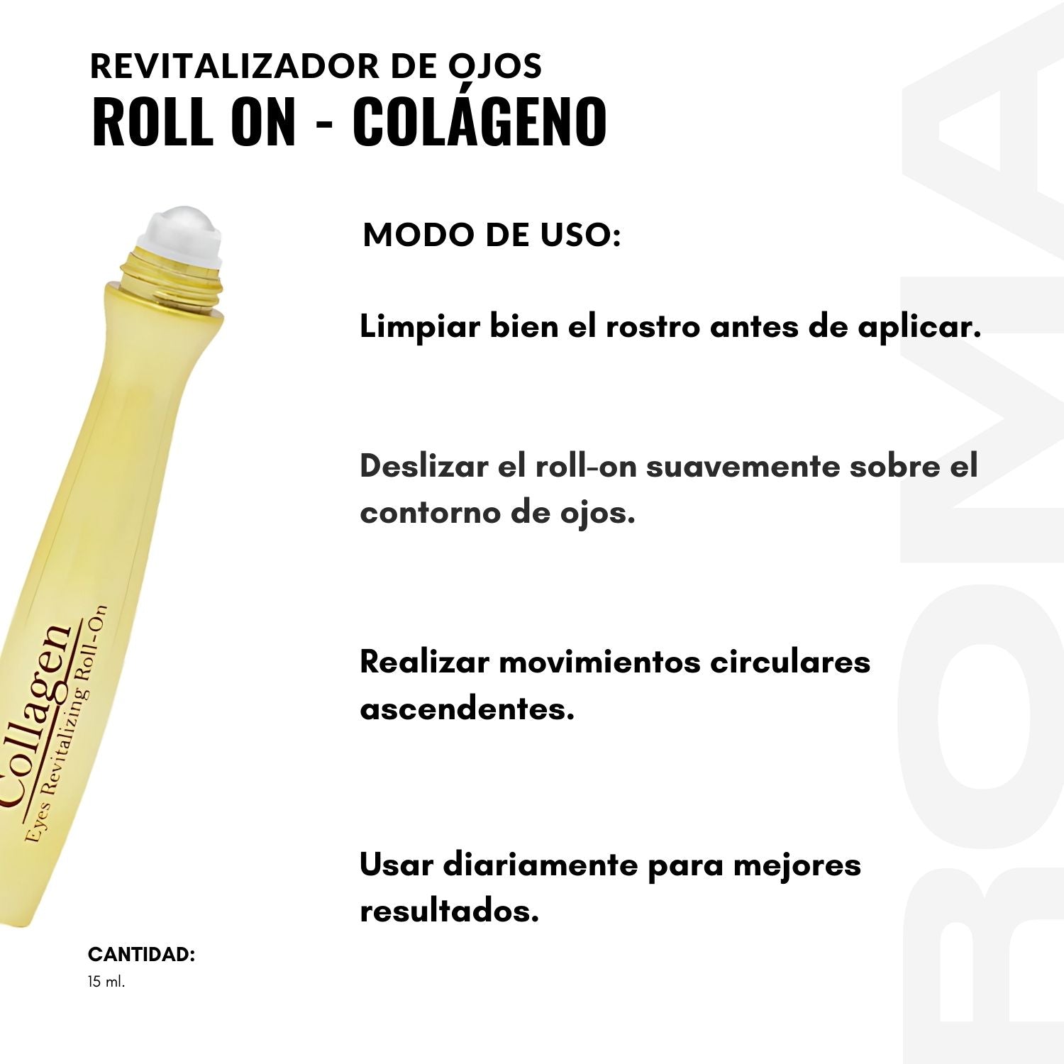 REVITALIZADOR DE OJOS ROLL ON - COLÁGENO 15ML NEVADA