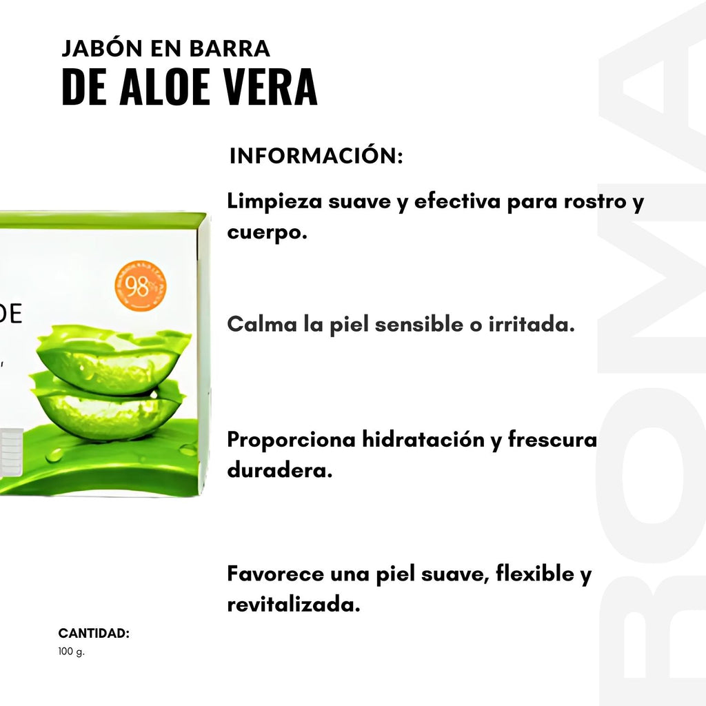 JABÓN EN BARRA DE ALOE VERA BIOAQUA 100G