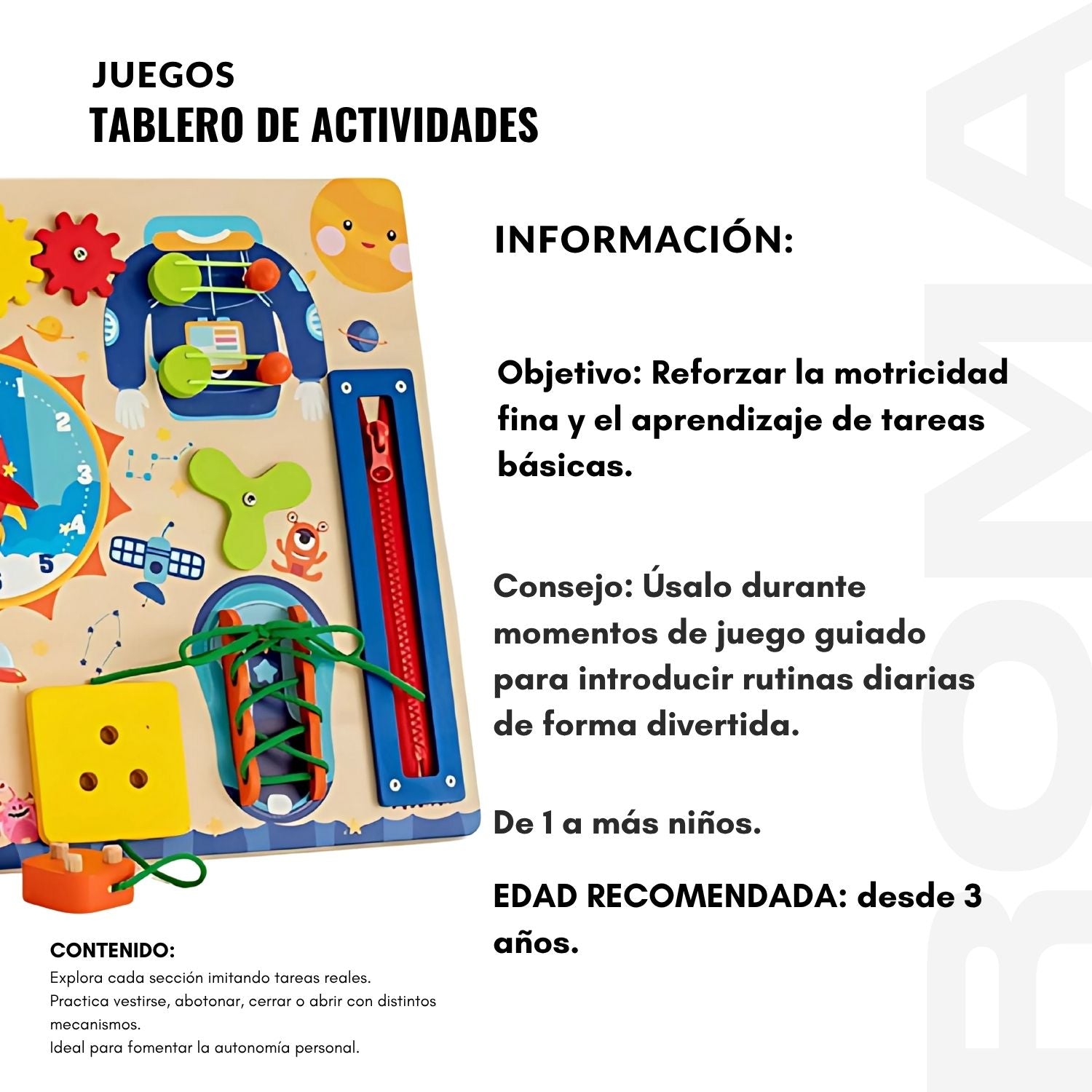 TABLERO DE ACTIVIDADES - JUEGO DIDÁTICO
