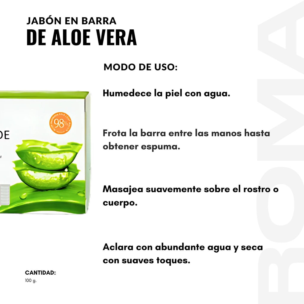 JABÓN EN BARRA DE ALOE VERA BIOAQUA 100G