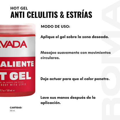 HOT GEL ANTI CELULITIS & ESTRÍAS 510ML NEVADA