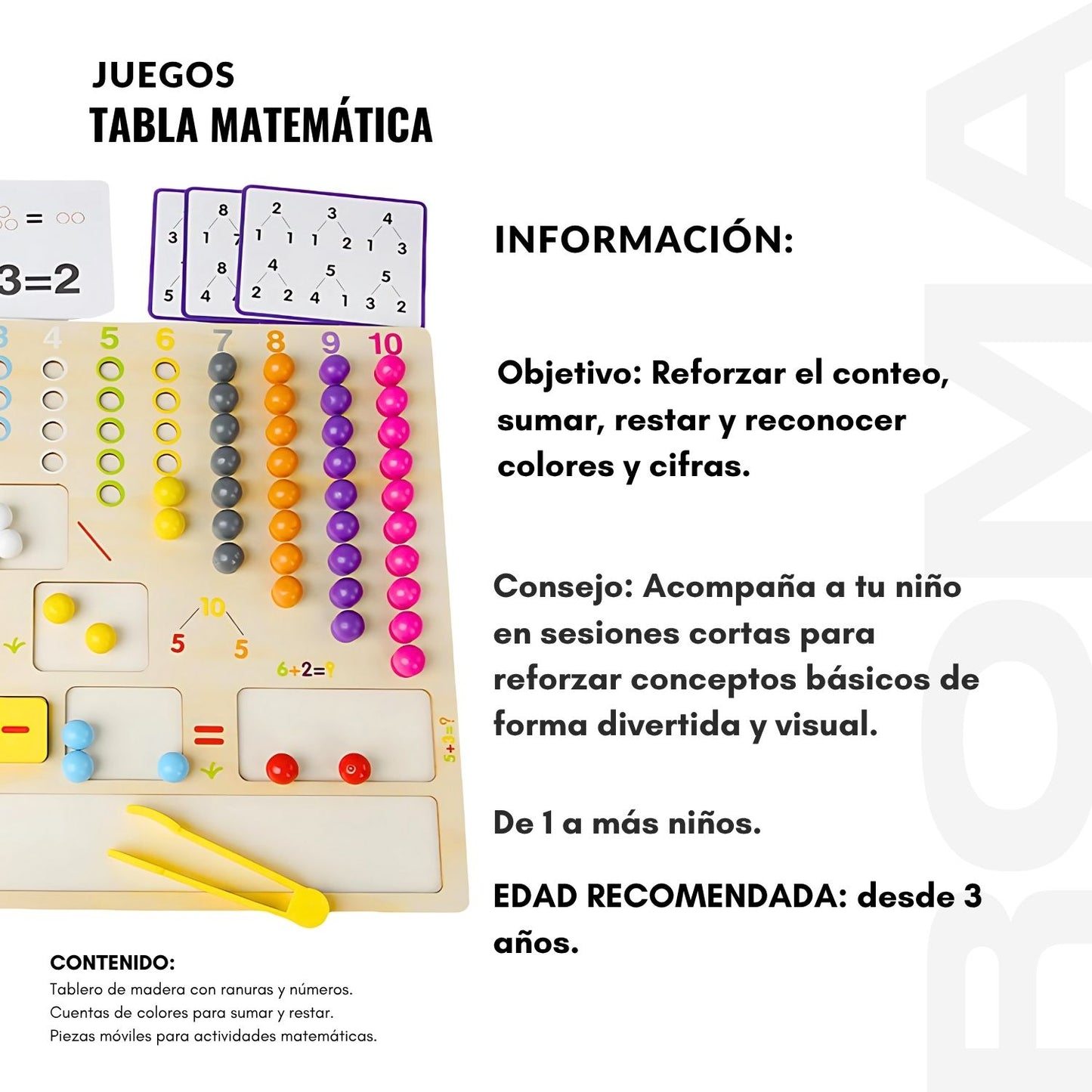 TABLA MATEMÁTICA - JUEGO EDUCATIVO