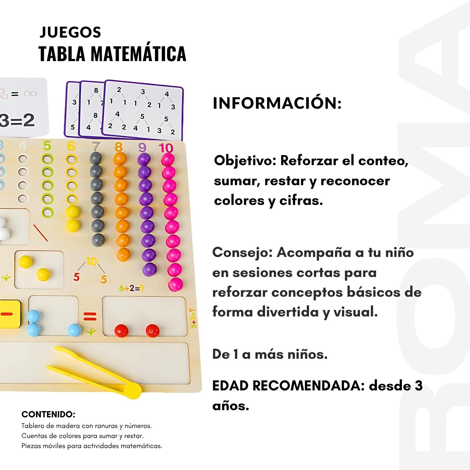 TABLA MATEMÁTICA - JUEGO EDUCATIVO