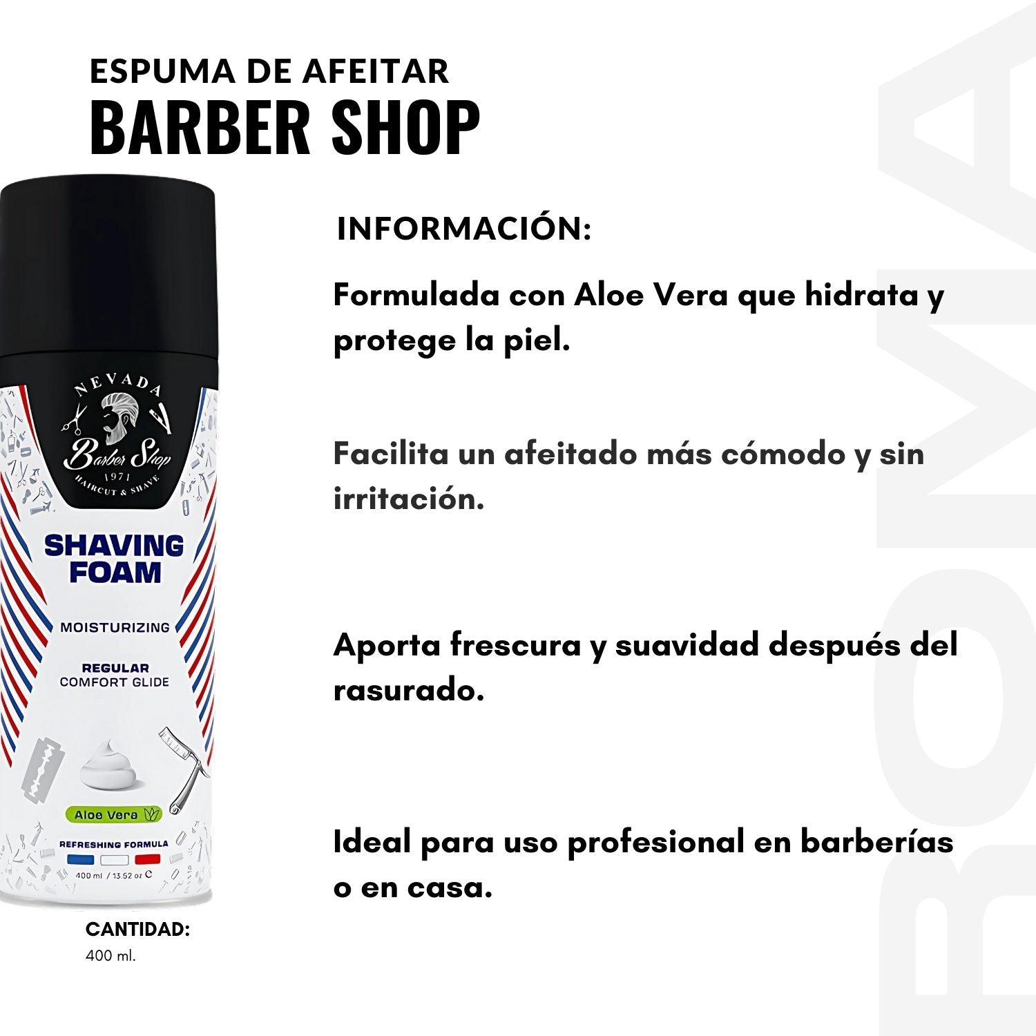 ESPUMA DE AFEITAR BARBER SHOP 400ML NEVADA