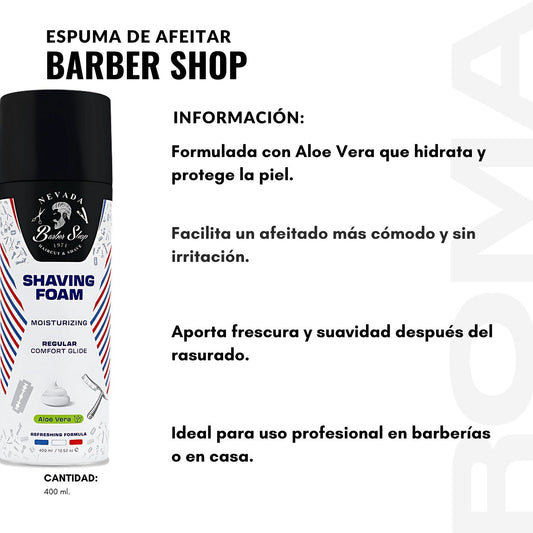 ESPUMA DE AFEITAR BARBER SHOP 400ML NEVADA