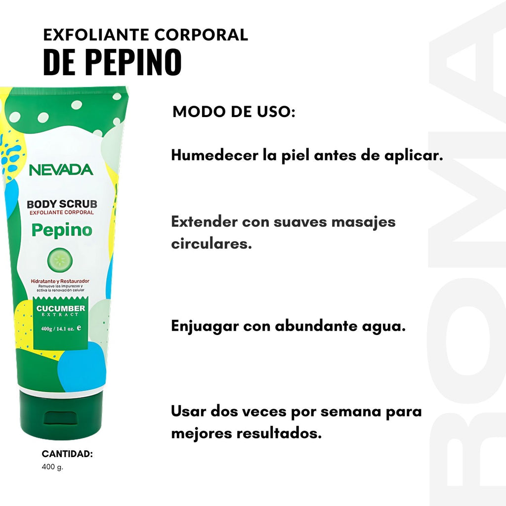 EXFOLIANTE CORPORAL DE PEPINO 400G NEVADA