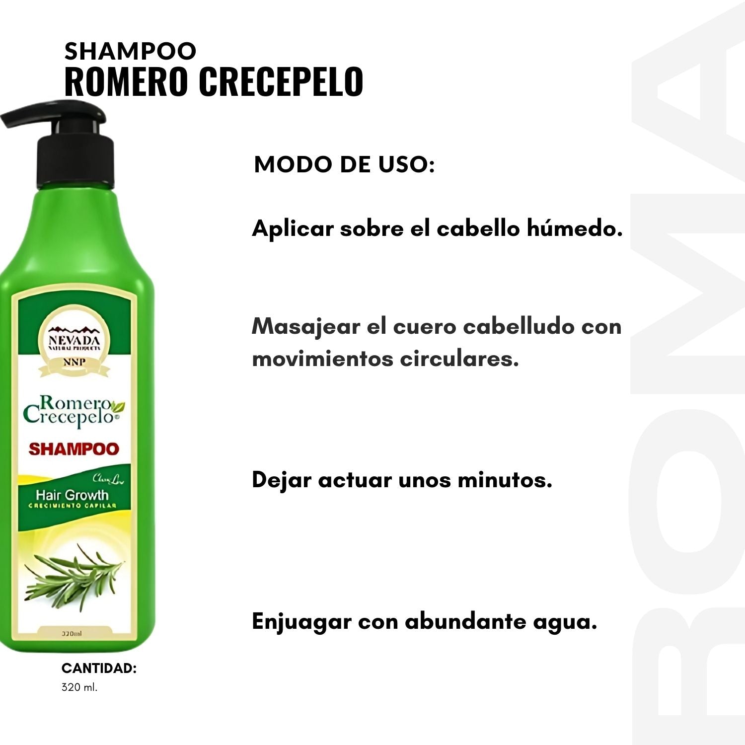 SHAMPOO ROMERO CRECEPELO 320ML