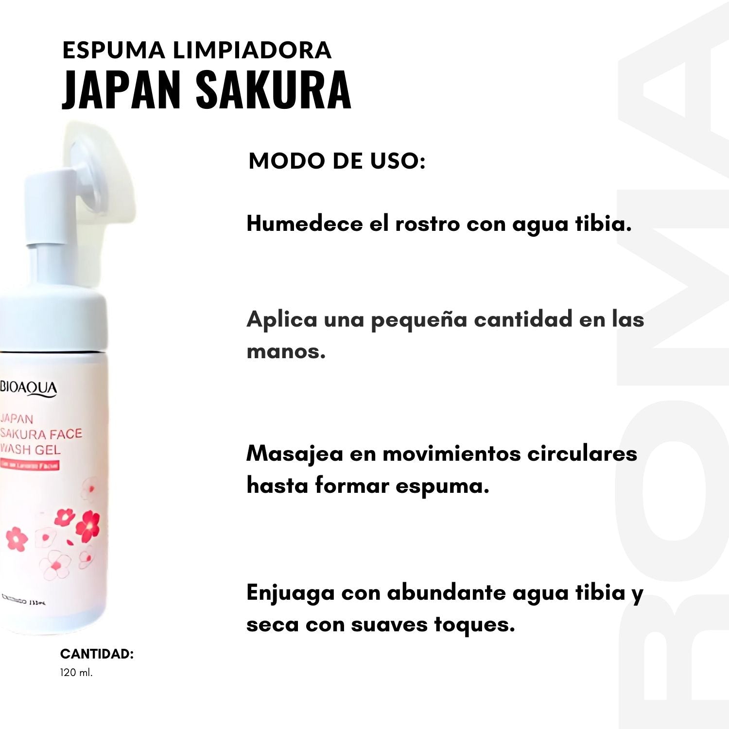ESPUMA LIMPIADORA JAPAN SAKURA 120ML BIOAQUA