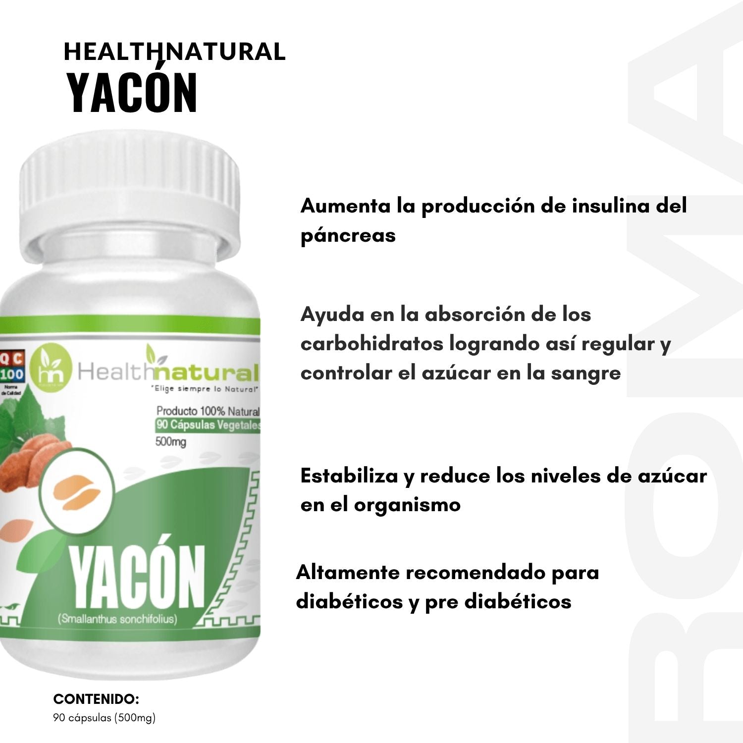 YACÓN HEALTHNATURAL 500MG