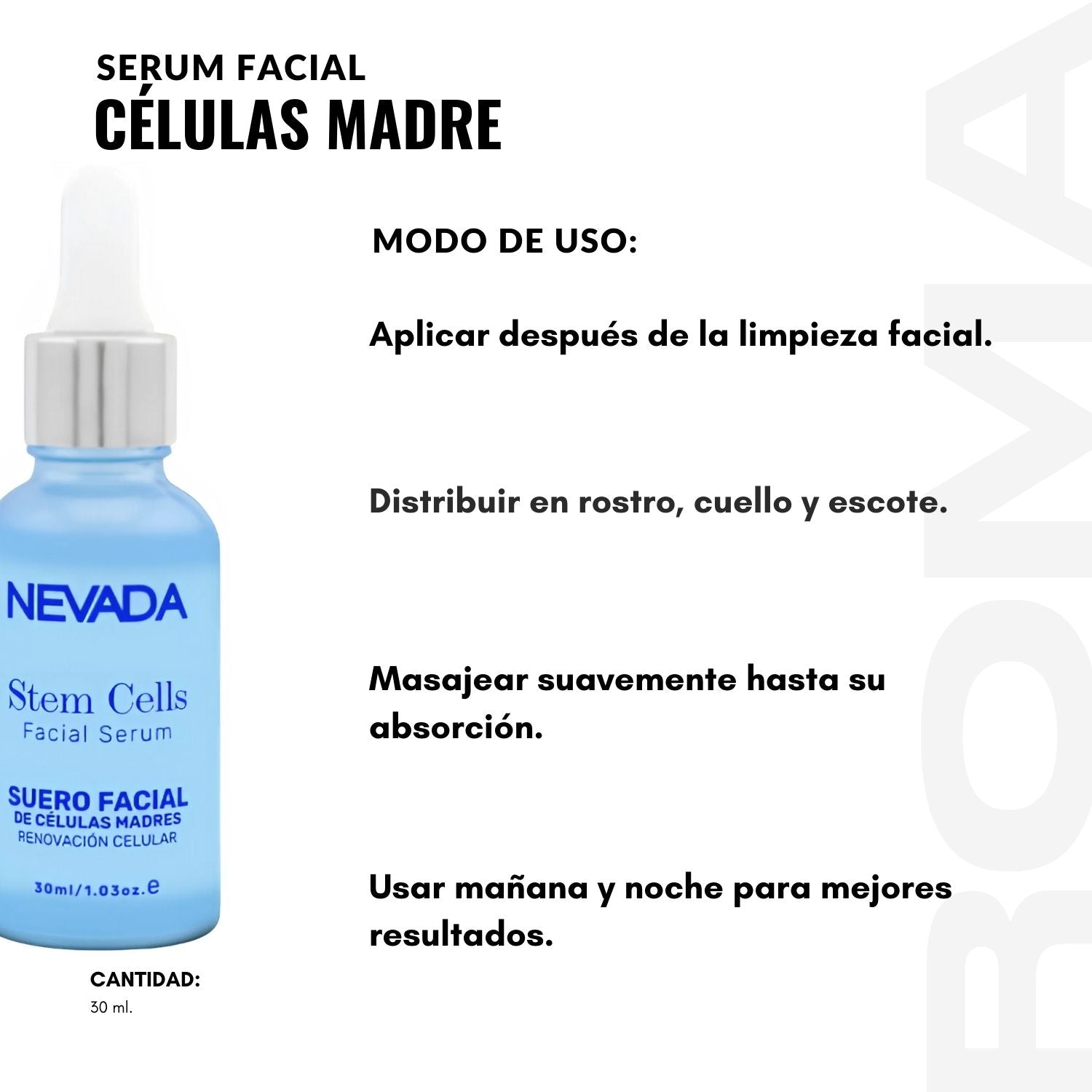 SERUM FACIAL CÉLULAS MADRE 30ML NEVADA